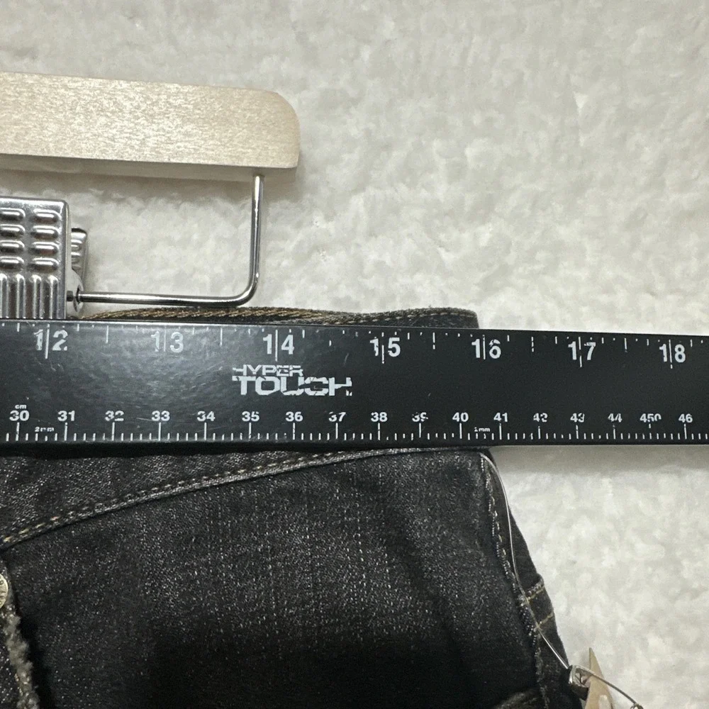 Y2K Vintage Lauren Jeans Co. Ralph Lauren Size 12‎ Black With Decorative Patches - Picture 15 of 16